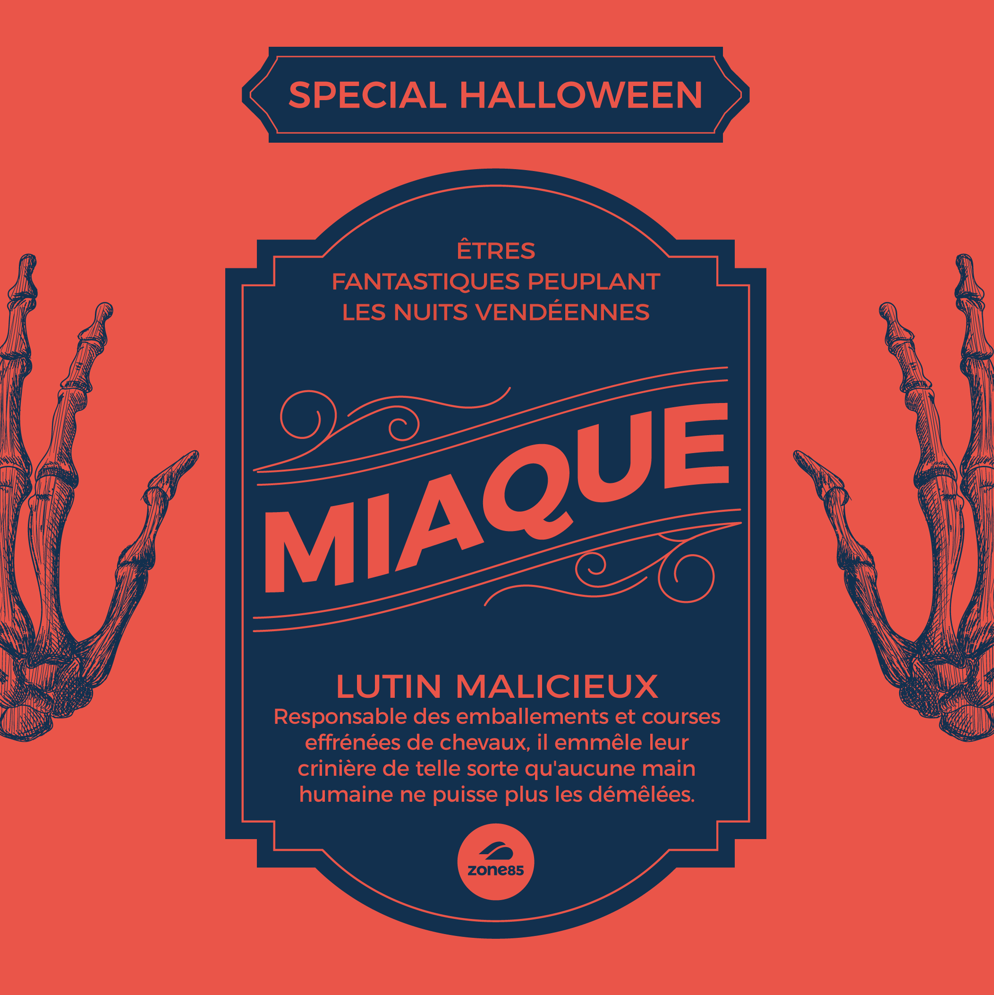 Affiche Halloween avec un lutin malicieux